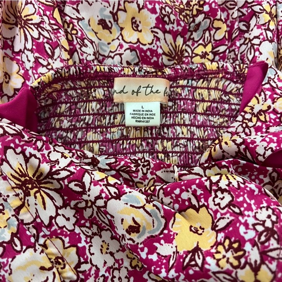 Land of the Free Liberty Fuchsia Floral Corset Mini Tank Dress Size Large Flirty - Picture 13 of 15